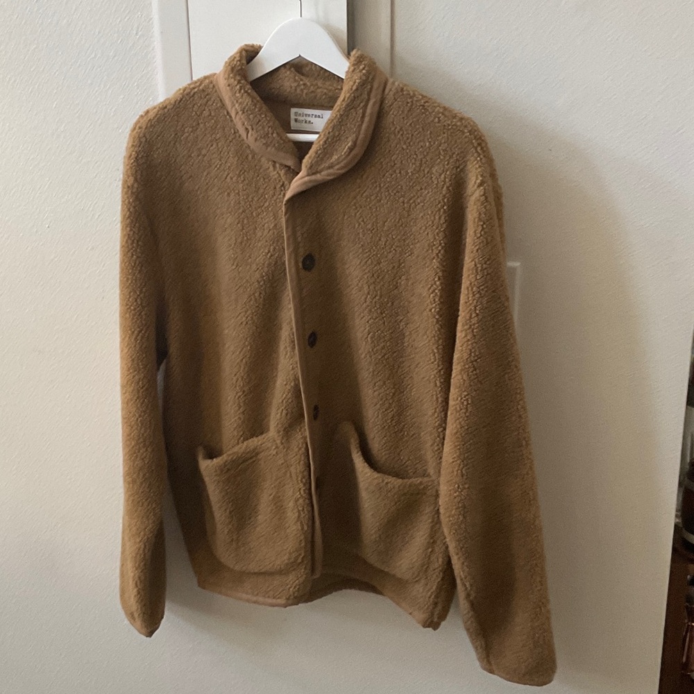 Cozy Men's Tan Cardigan Sweater